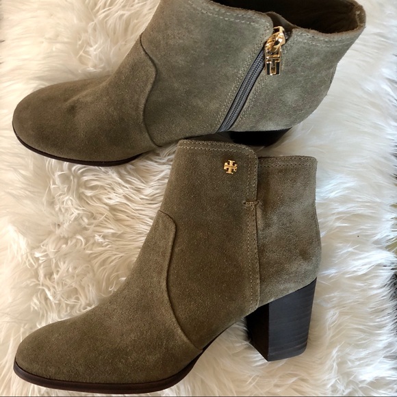 tory burch booties suede